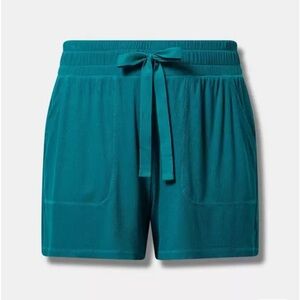 Torrid Teal Super Soft Rib Lounge Short
